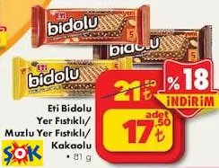ETİ BİDOLU YER FISTIKLI/MUZLU YER FISTIKLI/KAKAOLU 81 G